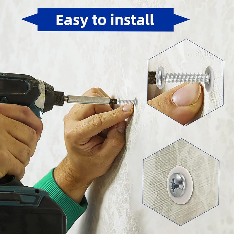 BUSY-CORNER 260 PCS Self Drilling Drywall Anchors, 3 Sizes Nylon Plastic Wall Anchors with Screws for Drywall, No Pre Drill Hole Preparation Required, 10x35mm, 13x42mm, 15x32mm - Image 4